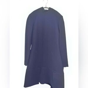 VICTORIA BECKHAM Navy Pleat Dress Sz US 0
